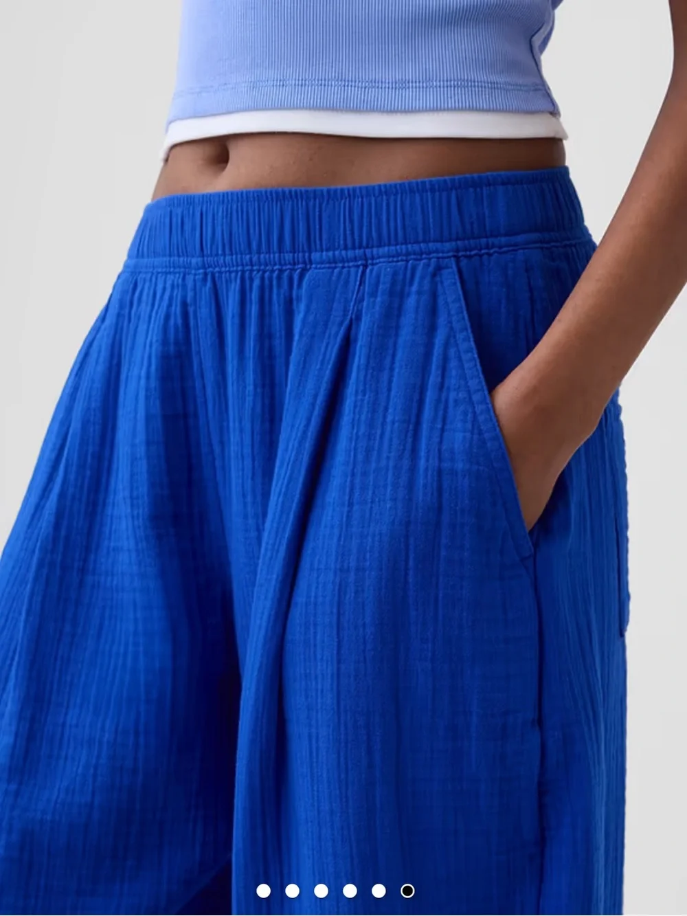 GAP Cotton Gauze Easy Barrel Pants